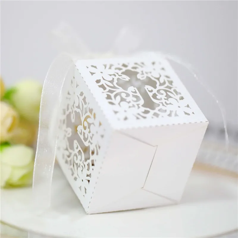 

100/50/30/10pcs Cross Candy Gift Box Laser Chocolate Dragee Baby Shower Baptism First Communion Christening Easter Party Supply