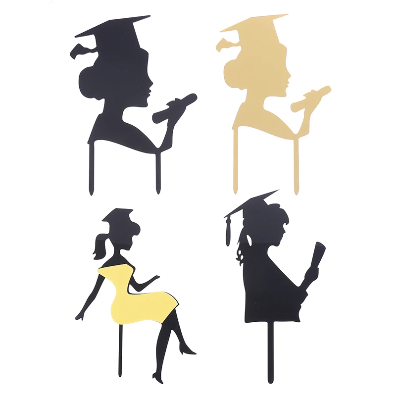 

Graduation Acrylic Cake Topper Gold Congrats Grad Cake Topper Flag