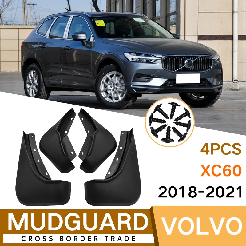 

Брызговики для Volvo XC60 2018-2021 (4 шт.), Автомобильные Брызговики, комплект деталей, передние и задние брызговики, автомобильные аксессуары