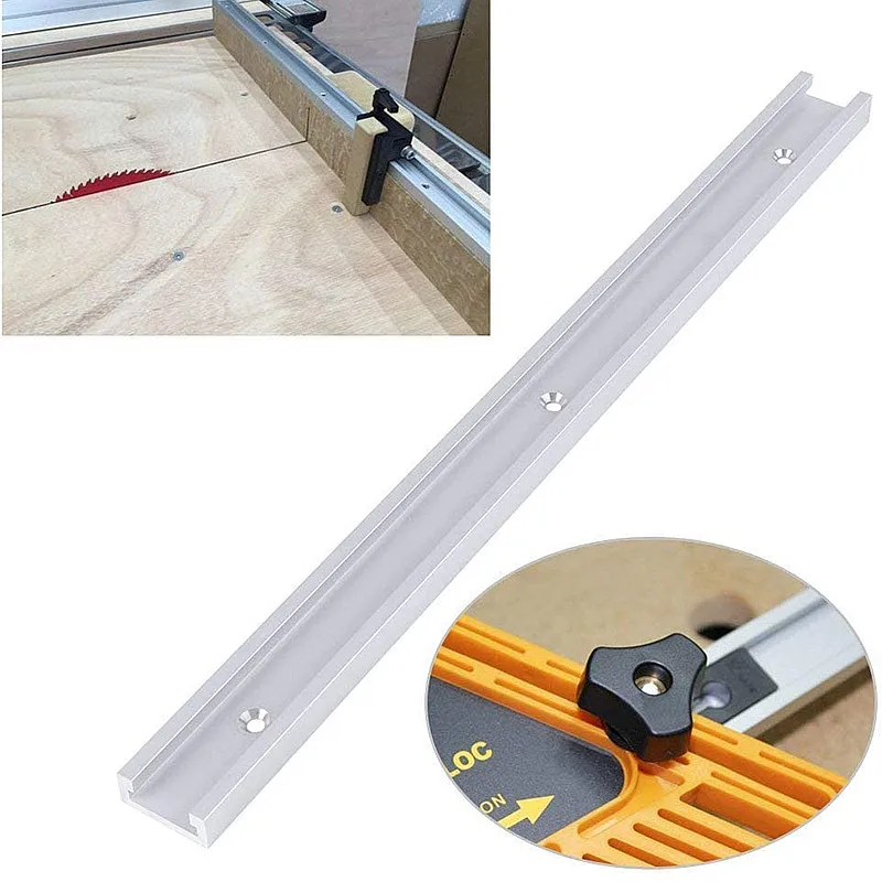 

30 Type T-Slot Miter Track Jig Fixture Slot Connector Aluminum Alloy Woodworking Chute Rail 300-500MM chute DIY Tools