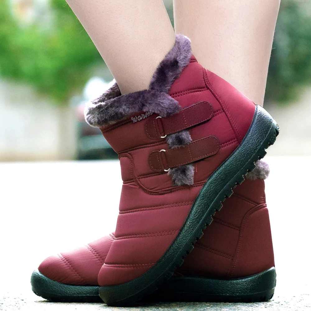 

Women Boots Winter Shoes Woman Warm Snow Boots Ankle Boots For Female Winter Shoes Botas Mujer Plush Booties Waterproof Sneakers