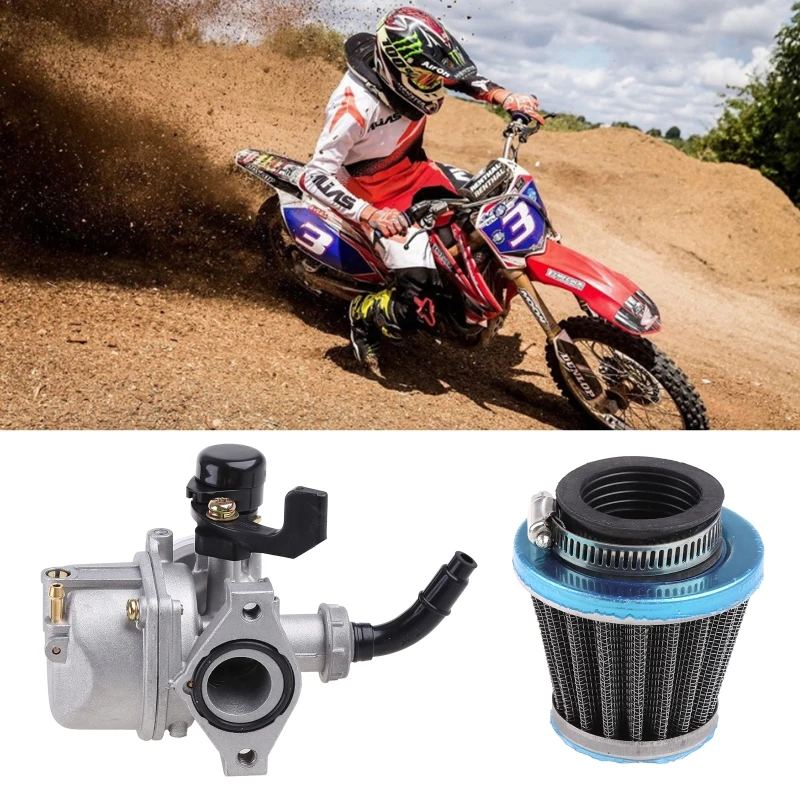 

22mm Carb Carburetor PZ22 Intake Pipe Air Filter For 110cc 125cc ATV Quad Pit Pro Dirt Trail Bike