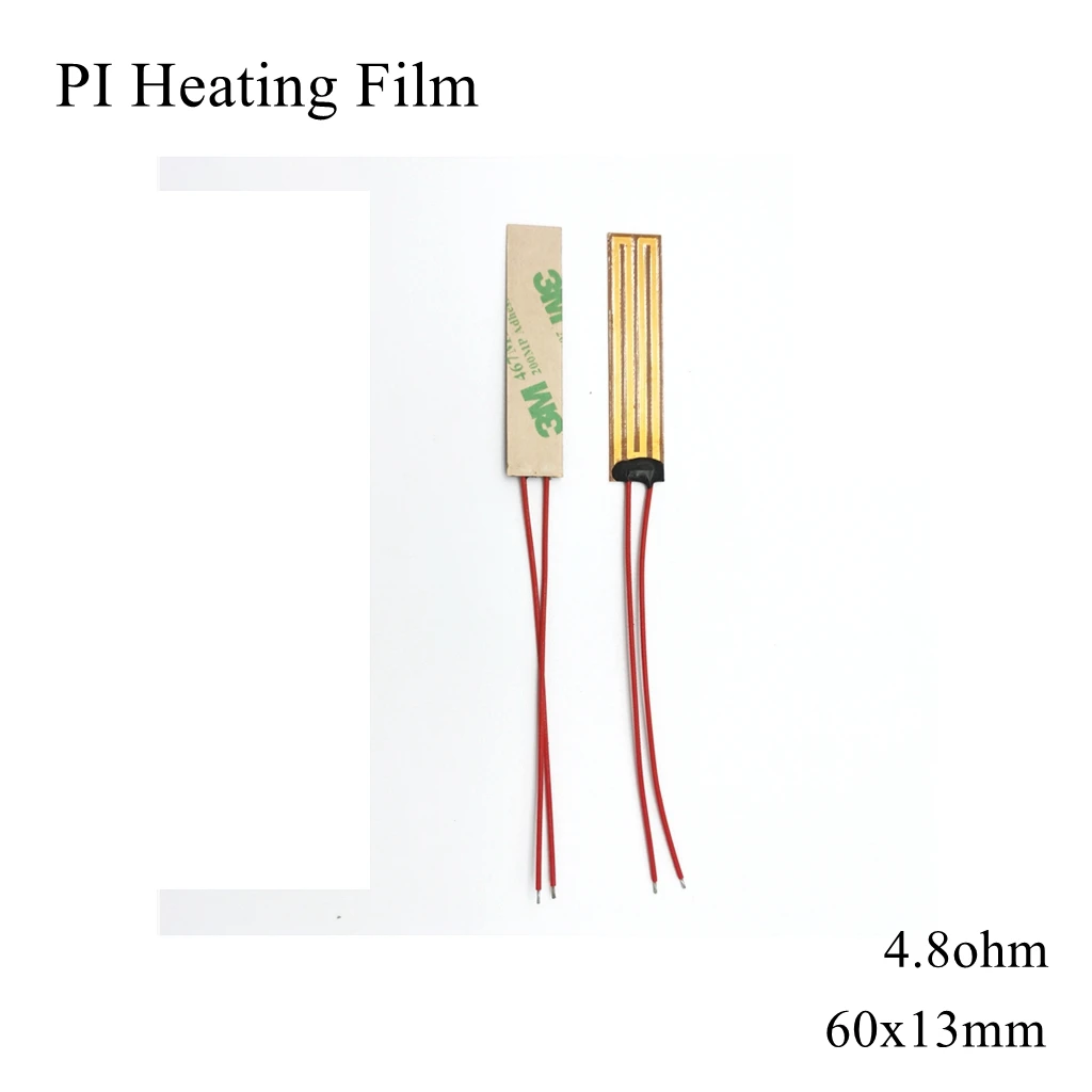 

60x13mm 5V 12V 24V 110V 220V PI Heating Film Polyimide Adhesive Electric Heater Plate Panel Pad Mat Fuel Foil Oil Engine Tank