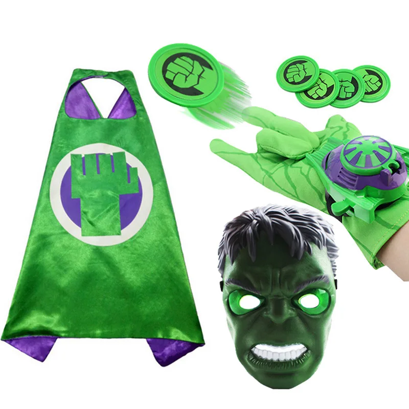 

Hulk Action Figure The Avengers Hulk LED Mask Sword Shield Glove Cosplay Model Toys Halloween Gift
