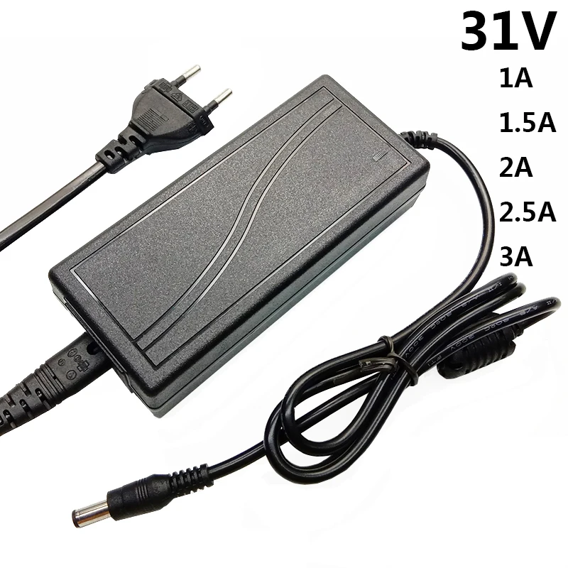 

31V 1A 1.5A 1500mA 2A 2.5A 3A AC DC Power Adapter Supply 31 V Volt Universal Adaptor Adaptador Transformer 5.5*2.5mm Switch