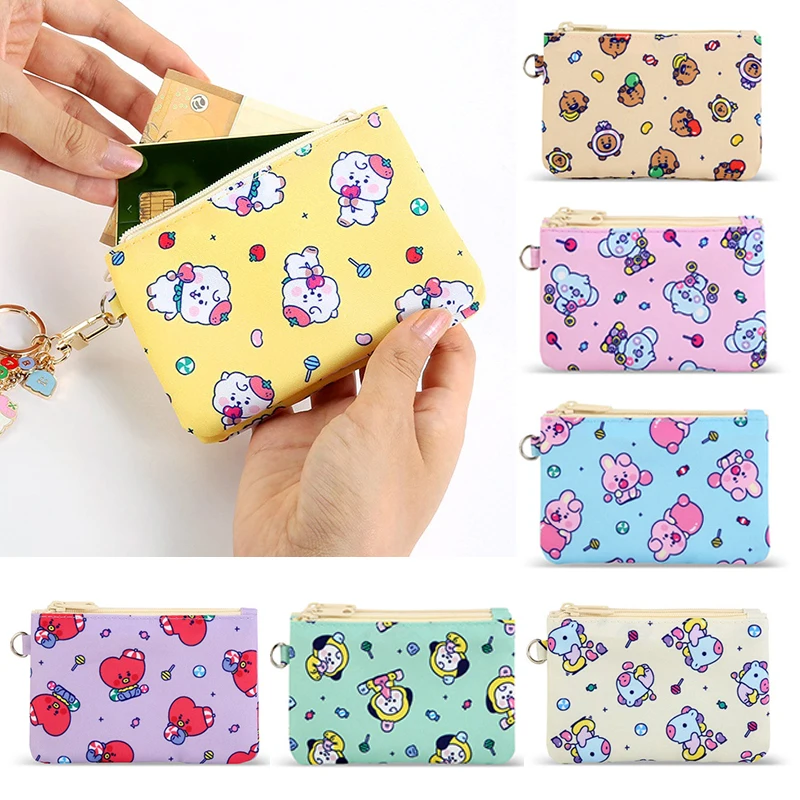 

Kawaii Bt21 Cartoon Anime Coin Purse Kpop Koala Love Cute Mini Wallet Case Key Storage Holder Pouch Girl Heart Fans Gifts