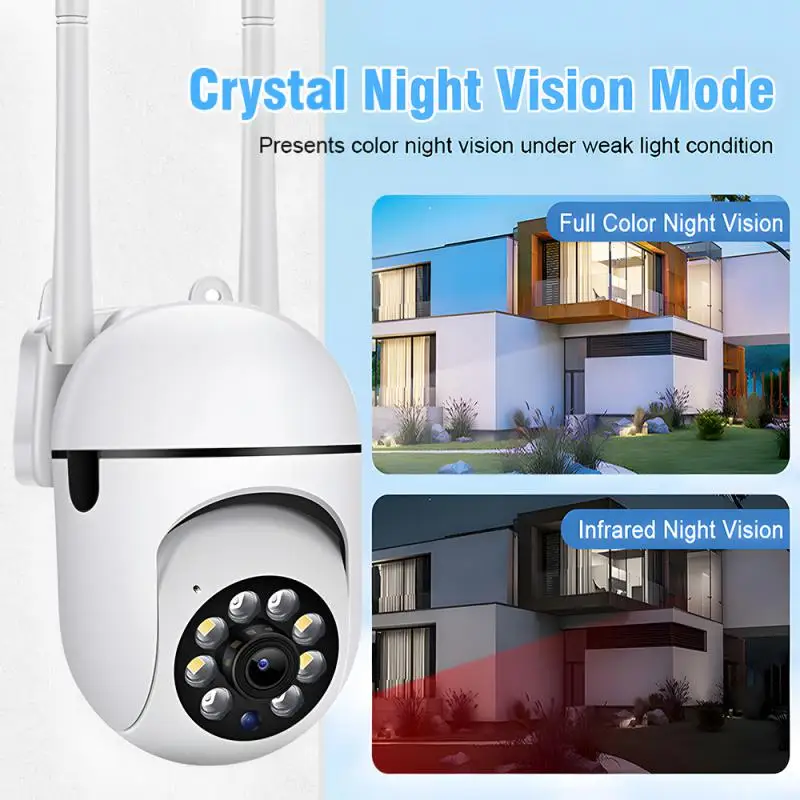

3MP WiFi Camera 2.4G 5G Night Vision 4X Digital Zoom Surveillance Security Monitor Cam Full Color Automatic Human Tracking