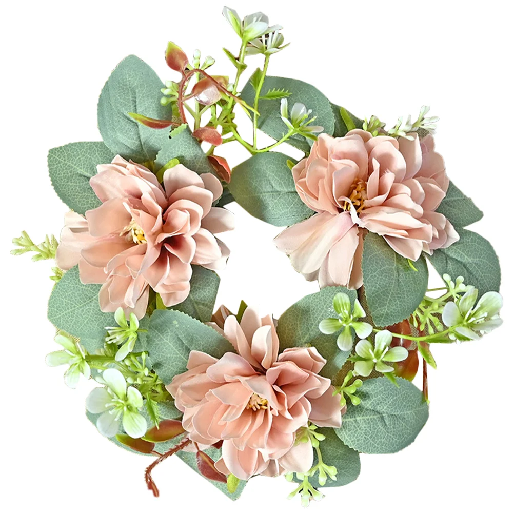 

Pillar Wreath Flower Ring Table Centerpiece Dinner Party Pillar Garland