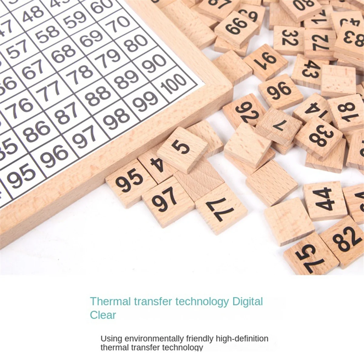 Учебные пособия по математике 1-100 цифровая Непрерывная доска деревянная сто