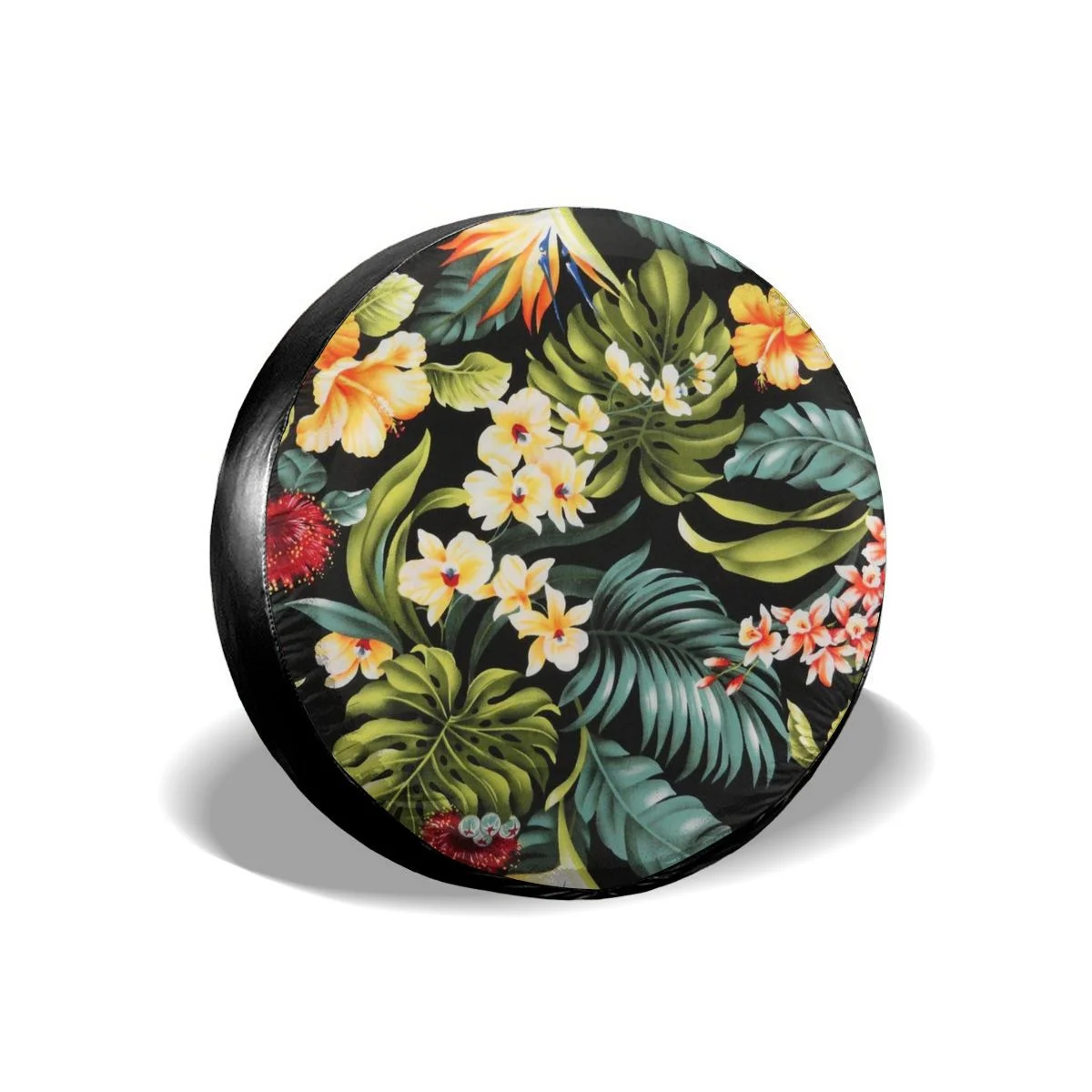 

Чехол для запасных шин с принтом, погодозащищенный чехол для шин, универсальные чехлы для колес, Гавайские цветы