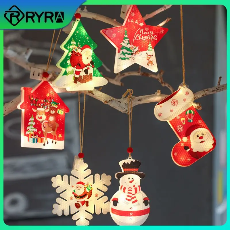 

Led Decorative Light Lovable Transparent Christmas Pendant Wall Mounted Glow Christmas Decorations /set String Lights Doll Lamp