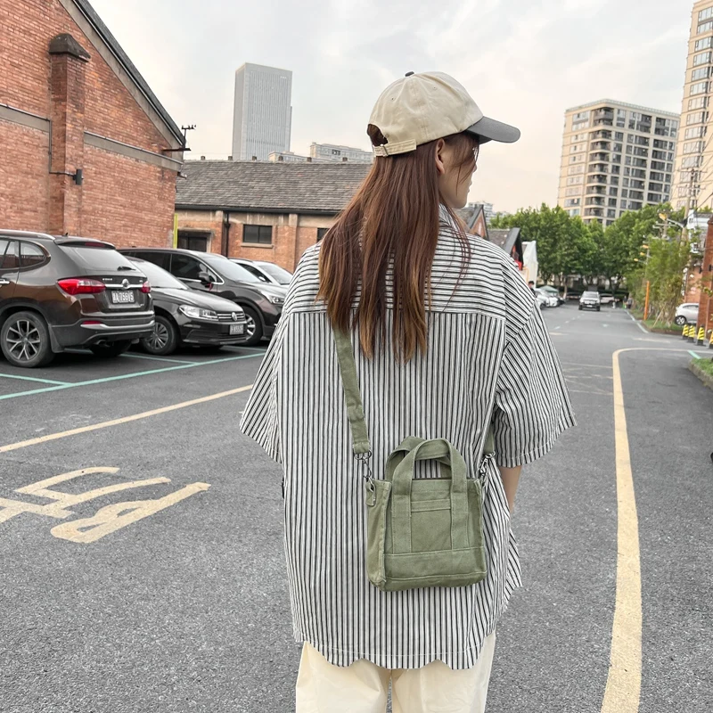 Canvas Tote Bags For Women Trend Luxury Designer Handbags Casual Shoulder Bag Eco Bag Korean Messenger Bag Y2K Satchel Purse Sac