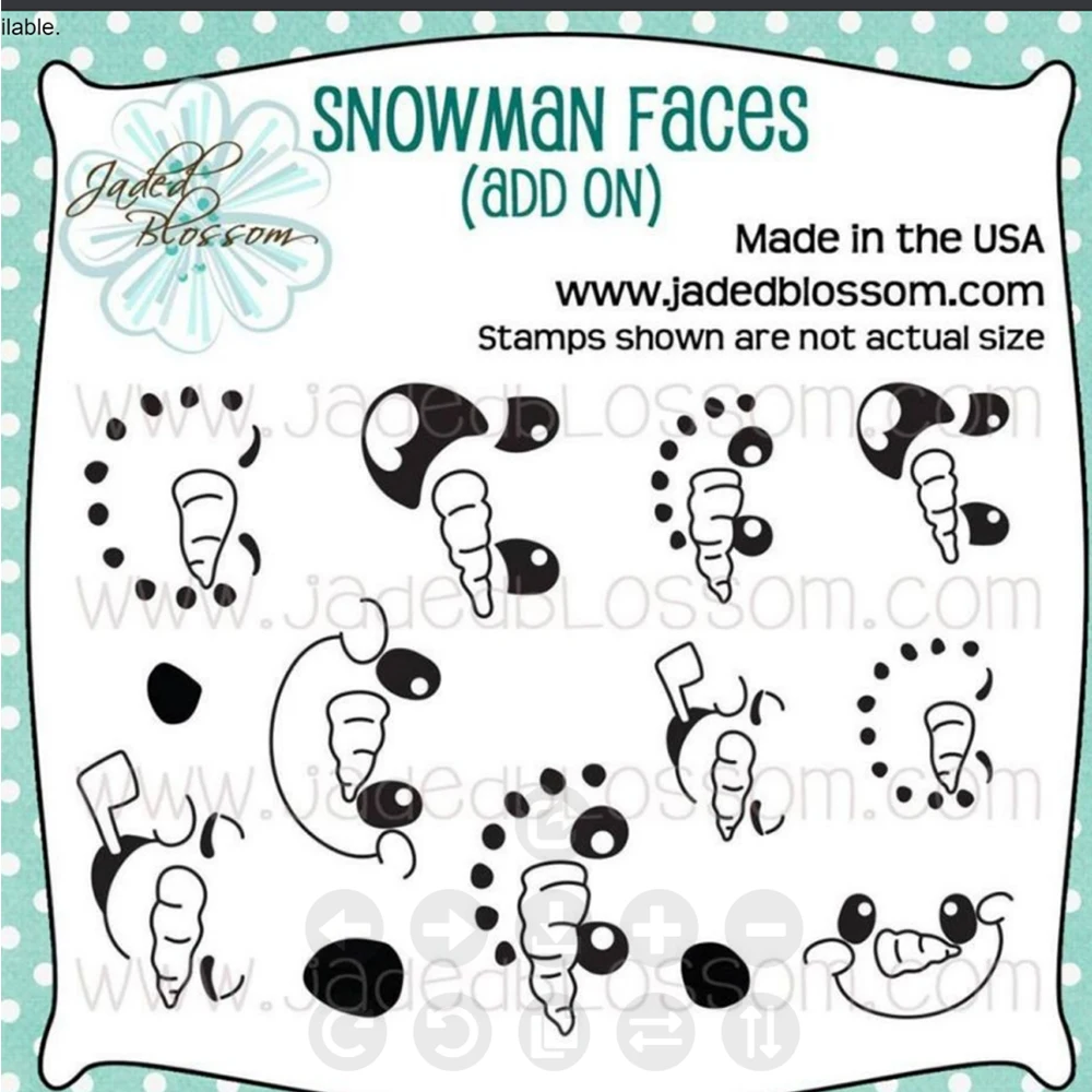 

Christmas Snowman Faces Silicone Stamps Scrapbook Diary Decoration Embossing Template Diy Greeting Card Handmade 2022 New Hot