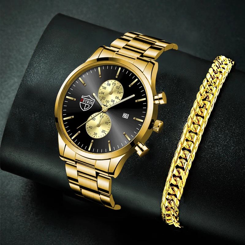 

Luxury Watches Male Stainless Steel Analog Luminous Quartz Wrist Watch Men Business Casual Sports Bracelet Watch reloj hombre