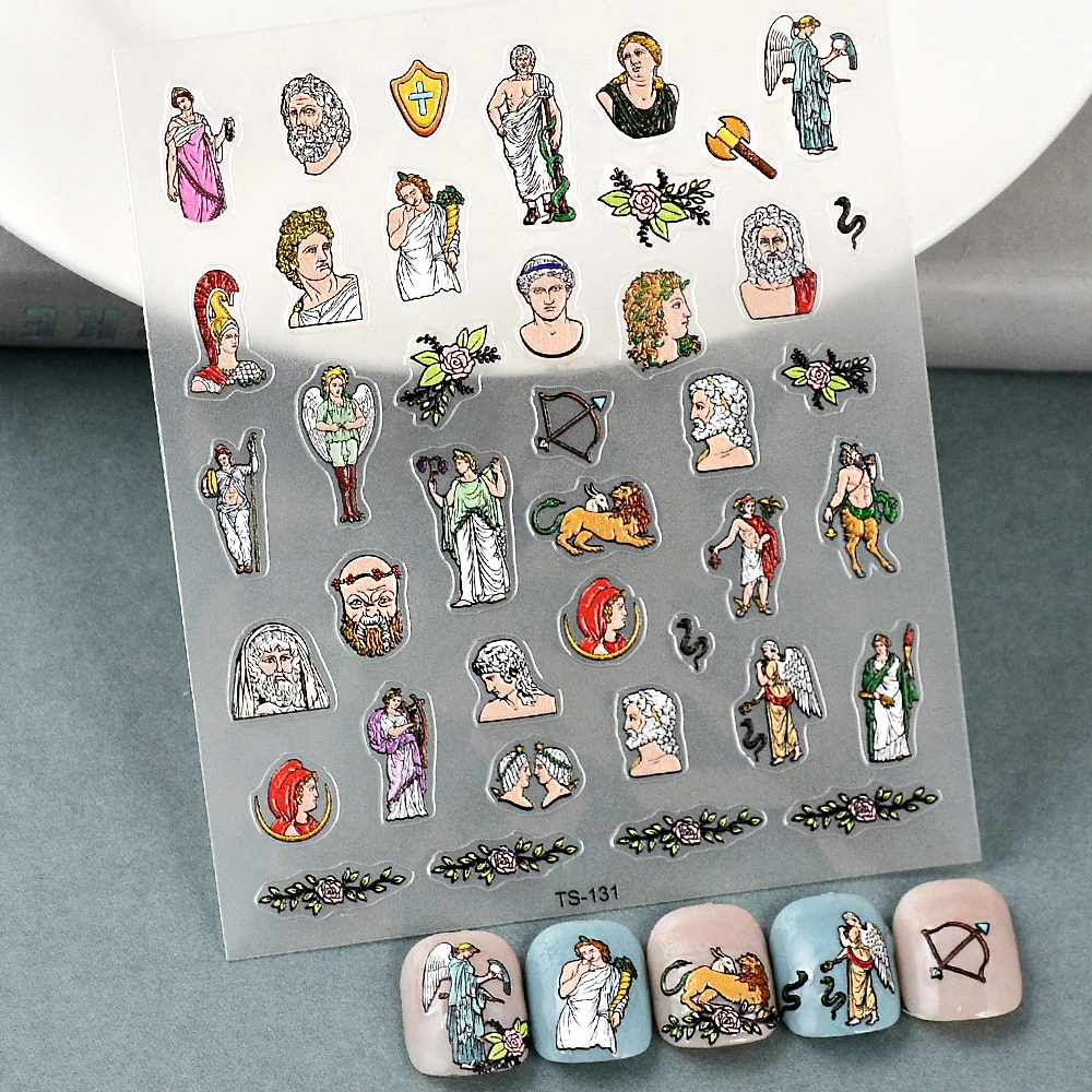 

Европейский масляный портрет Америка Ретро Винтажные штампы тюльпан 5D мягкий рельефный дизайн ногтей декоративные наклейки 3D Маникюр DIY