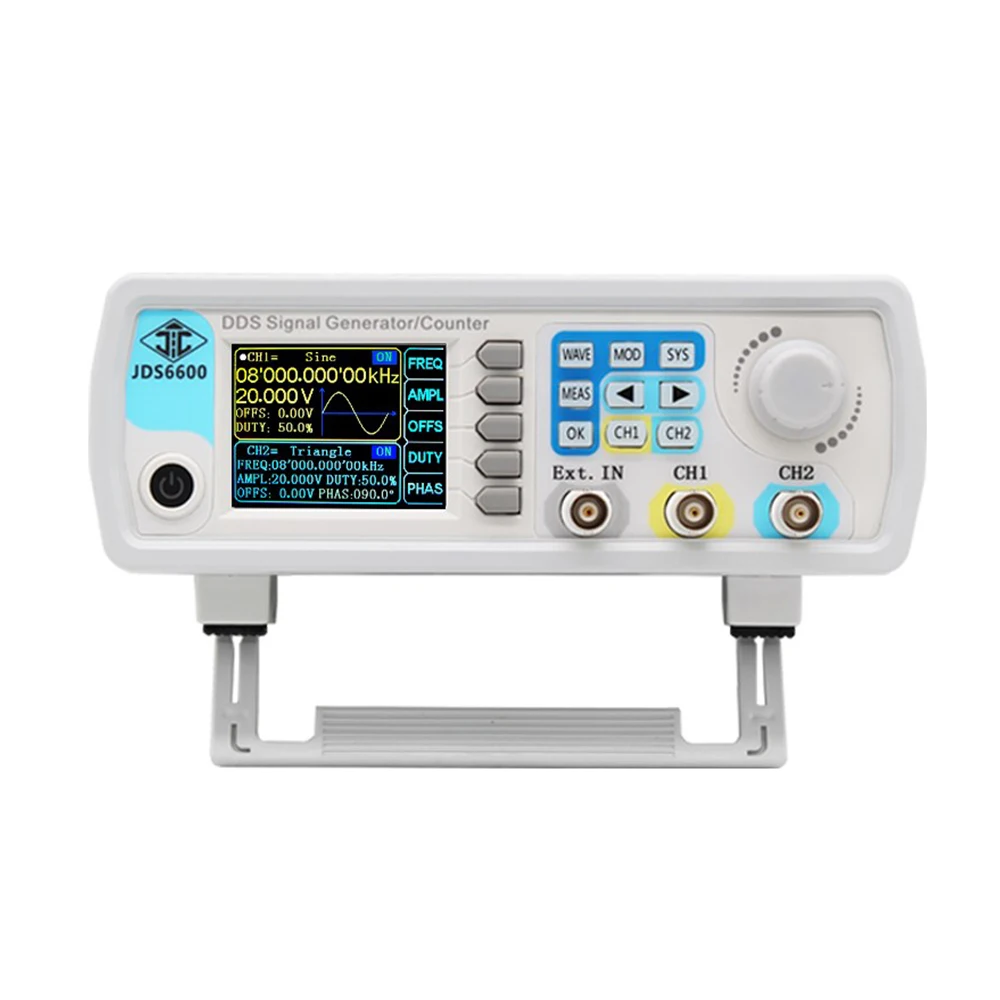 

JDS6600 60MHz Dual Channel DDS Function Signal Generator Digital 2-CH Frequency Meter Arbitrary Waveform Pulse Generator