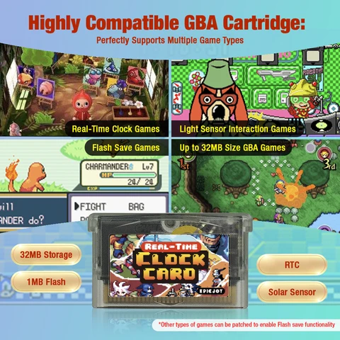 TICKNOT перезаписываемая флэш-карта 32 МБ для GBA