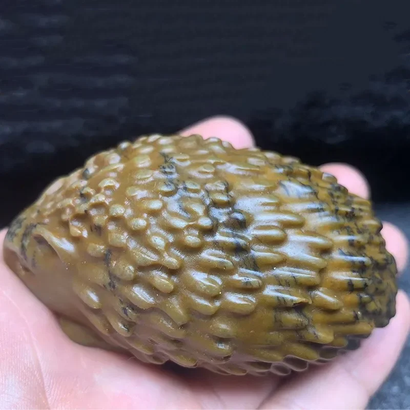 Натуральный двухсторонний нефритовый кулон в виде животного Ежика из Гуанчжоу