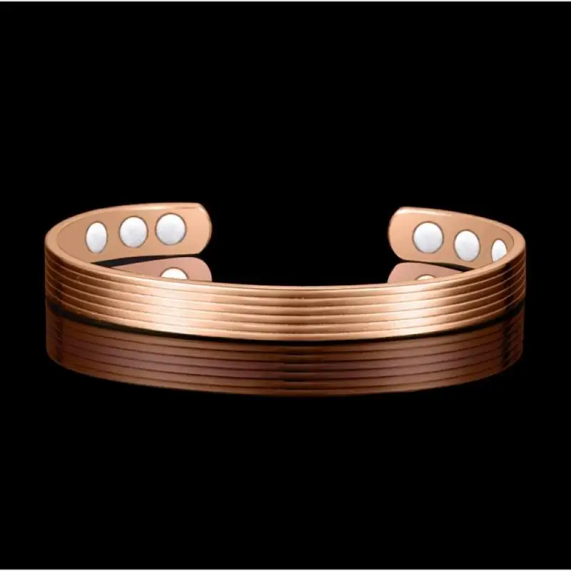 

Men Women Fashion Classic Jewelry Simple Rose Gold Color Magnetic Open Bracelet