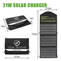 original 21w 28w foldable solar panel portable quick charging 2 usb port charger for 12v battery phone iphone samsung power bank