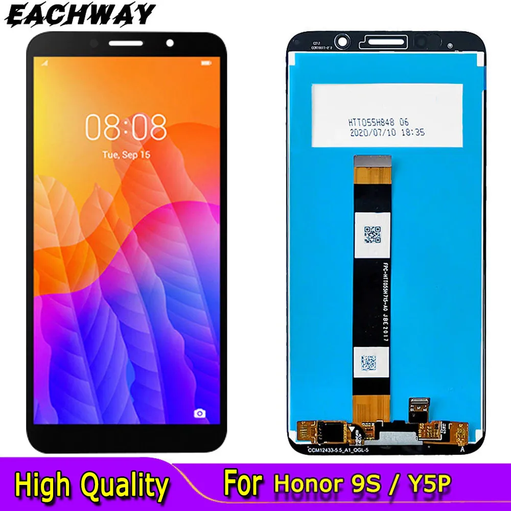 ЖК-дисплей 5,45 дюйма для Huawei Honor 9S, дисплей с сенсорным экраном и дигитайзером в сборе, Замена для Huawei Y5P 2020, ЖК-дисплей