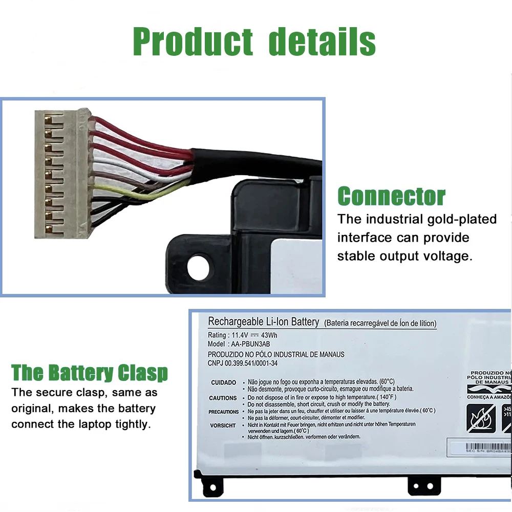 Аккумулятор SKOWER AA-PBUN3AB для ноутбука Samsung NP530E5M NP740U3M NP740U5M 5, AA-PBUN3QB NP550XTA NP300E5K NP730QAA NP800G5M (art.: 3920d2eb7101f) - 3920d2eb7101f