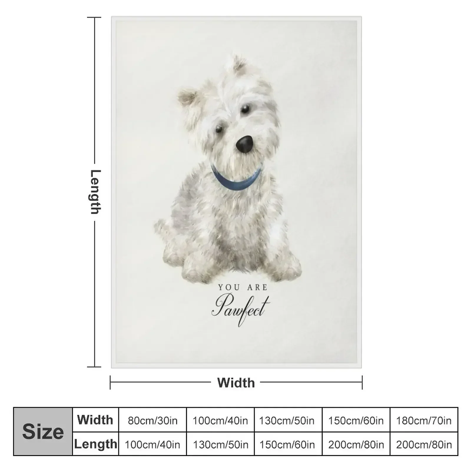 Pawfect Westie плюшевый плед