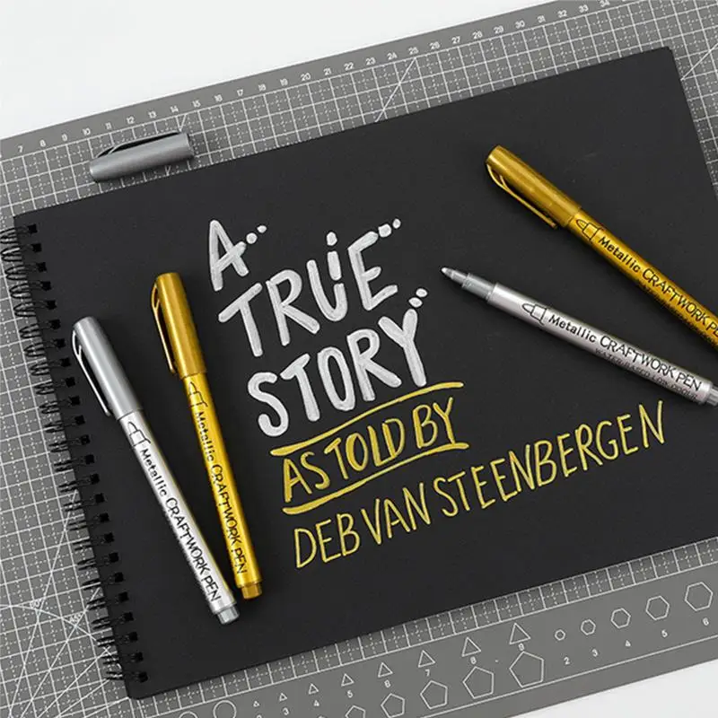 Металлические Водонепроницаемые перманентные Маркеры золотого и серебряного