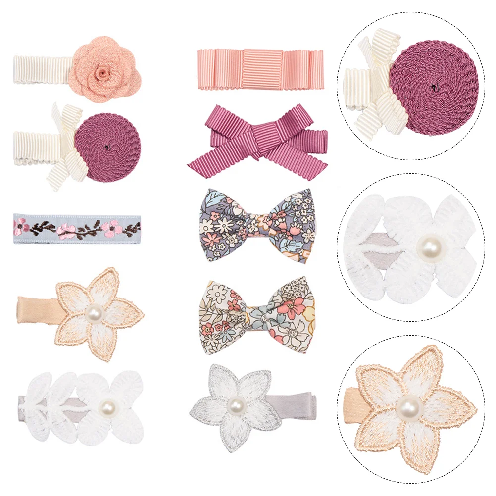 

1 Set/10pcs Stylish Flower Hairpin Hair Clip Headwear Girl Hair