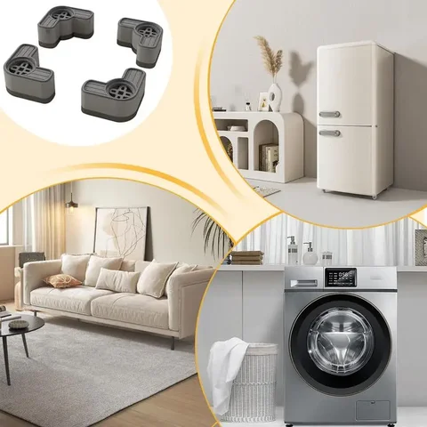 4 шт., антивибрационные подушечки для ног, противоскользящая остановка, бесшумная стиральная машина, поддержка холодильника, демпферы, подставка для стиральной машины, сушилки, бытовая