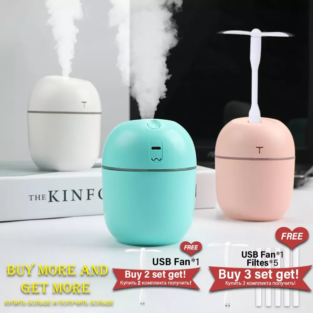 

Mini Air Humidifier Aroma Essential Oil Diffuser Portable Ultrasonic 200ml for Home Car USB with LED Night Lamp Mist Maker