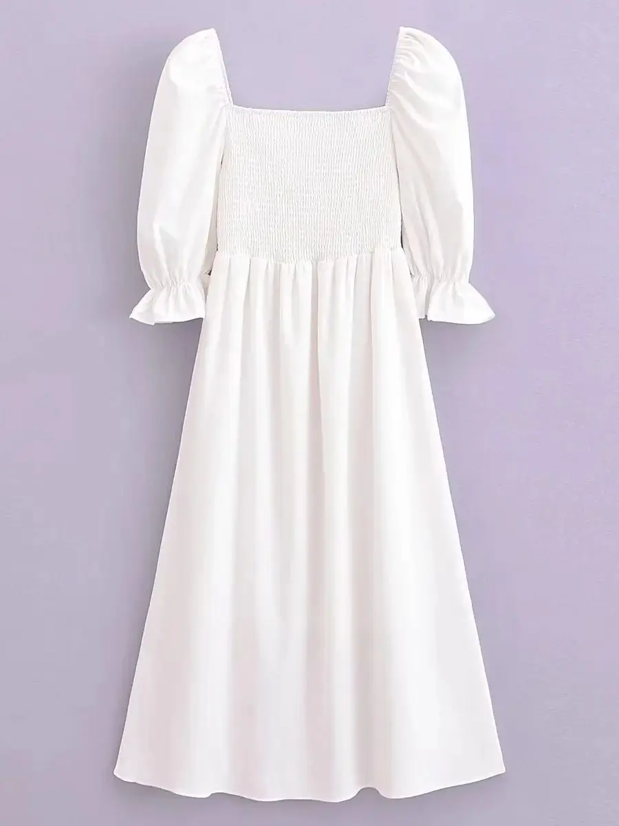 Платье KAOPU ZA женское с коротким рукавом элегантное однотонное длинное