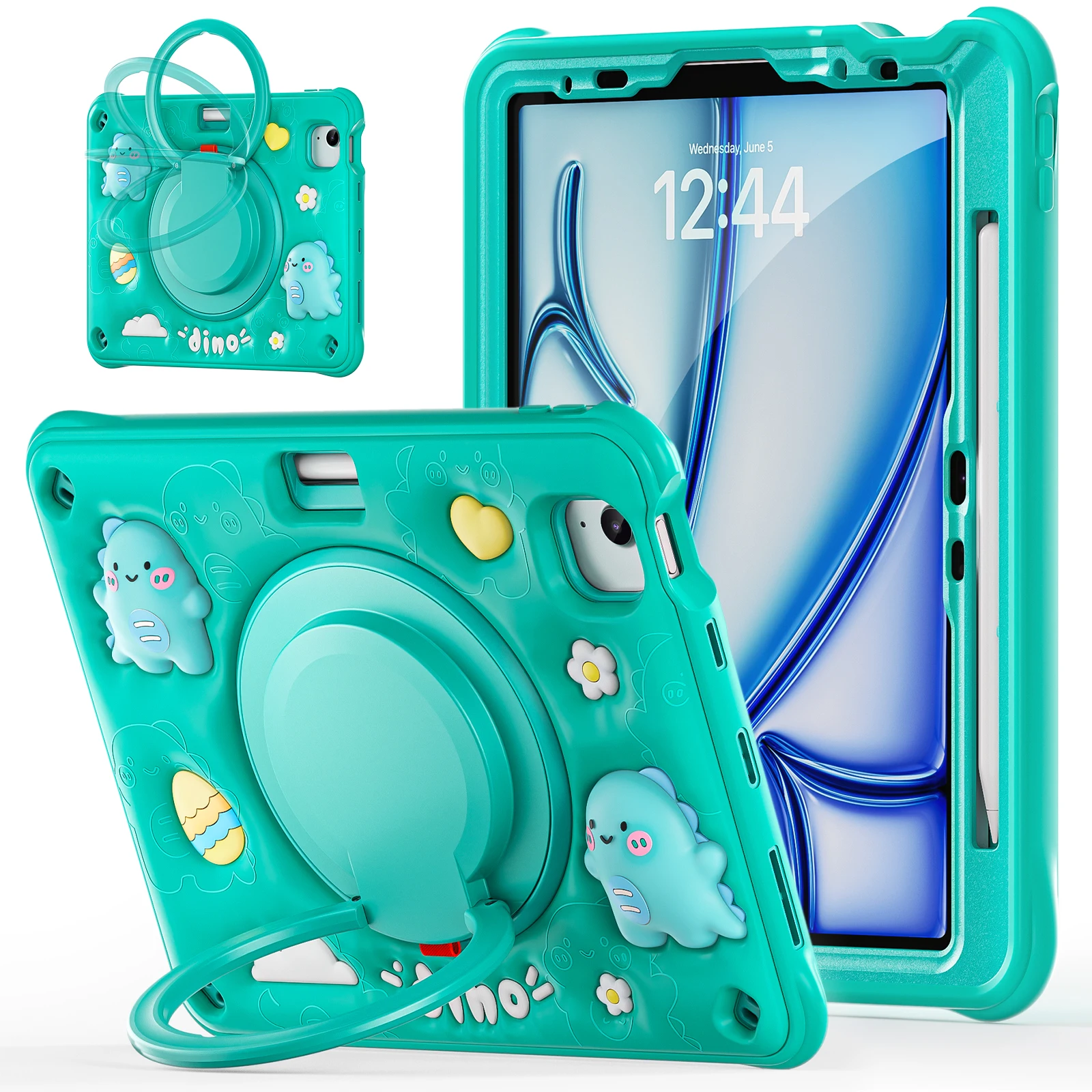 Вращающийся на 360° гибридный чехол для iPad Air 11 2024 Pro11 2018-2022 4 5 10 9 сверхпрочный