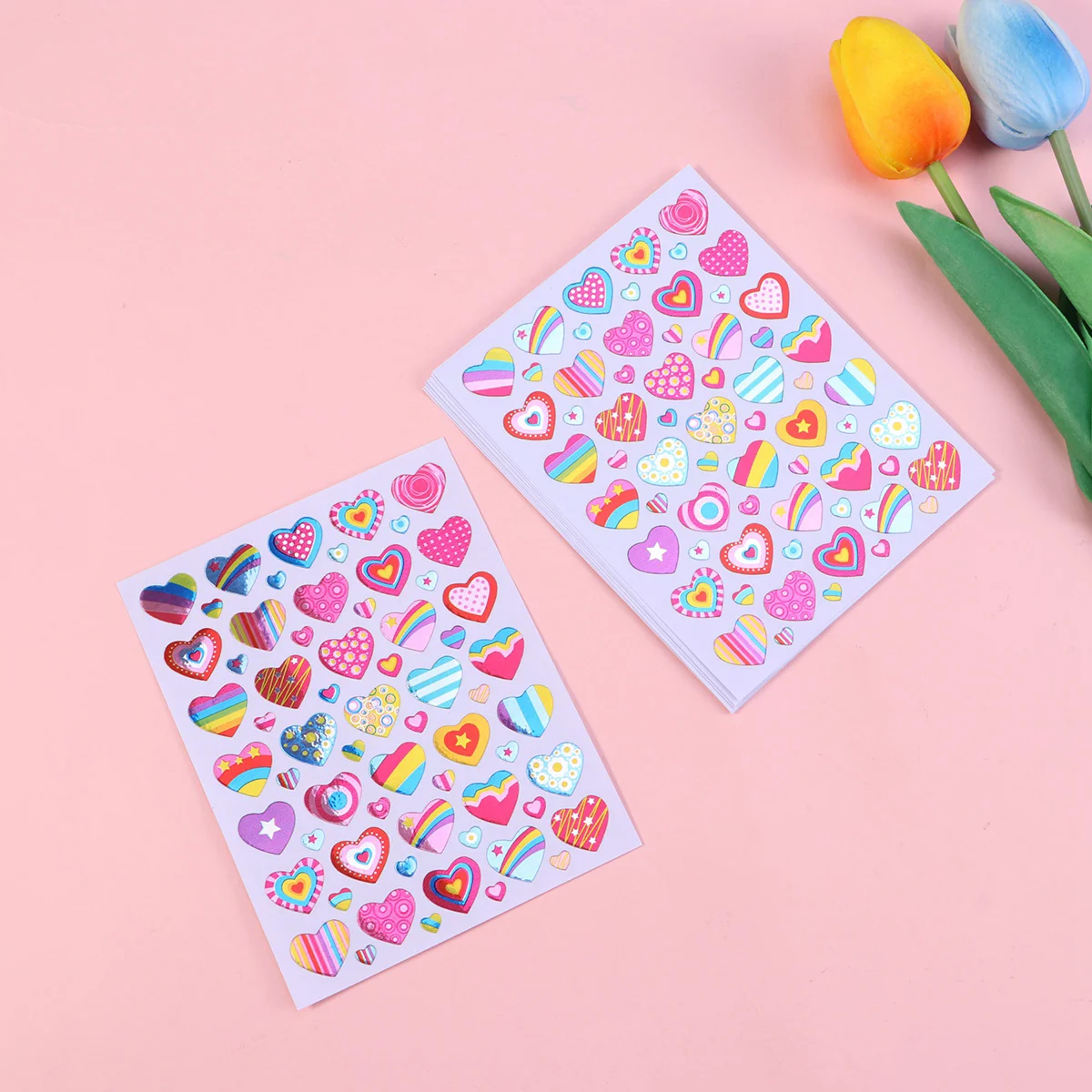 

10 Sheets of Colorful Adhesive Creative Cartoon Love Stickers Lables Stickers for Kids