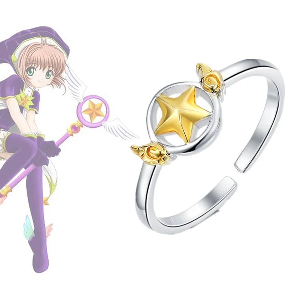 

Anime Card Captor Sakura Kinomoto Sakura Ring Adjustable Finger for Women Girl Gift High Quality Wholesale
