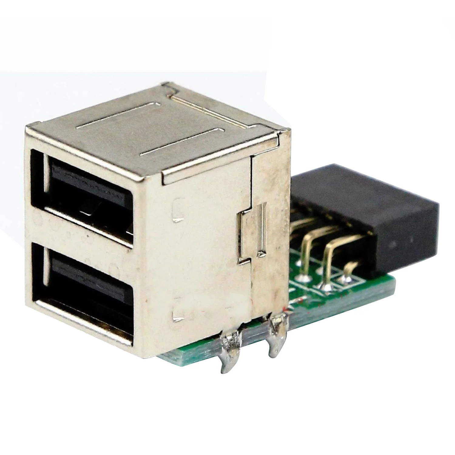 

9-Pin Motherboard To 2 Ports Usb 2.0 A Female Internal Header Adapter