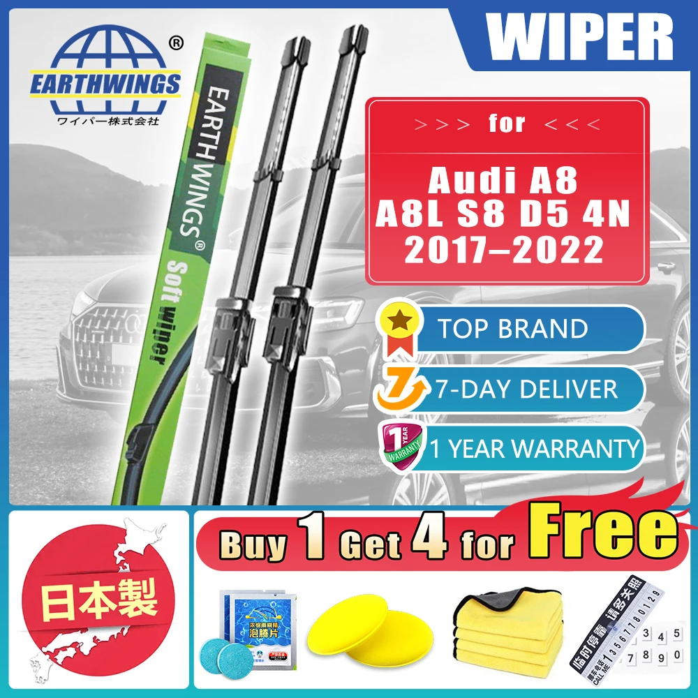 

For Audi A8 A8L S8 D5 4N 2017 2018 2019 2020 2021 2022 Car Front Wiper Blade Brushes Cleaning Windscreen Windshield Acessories