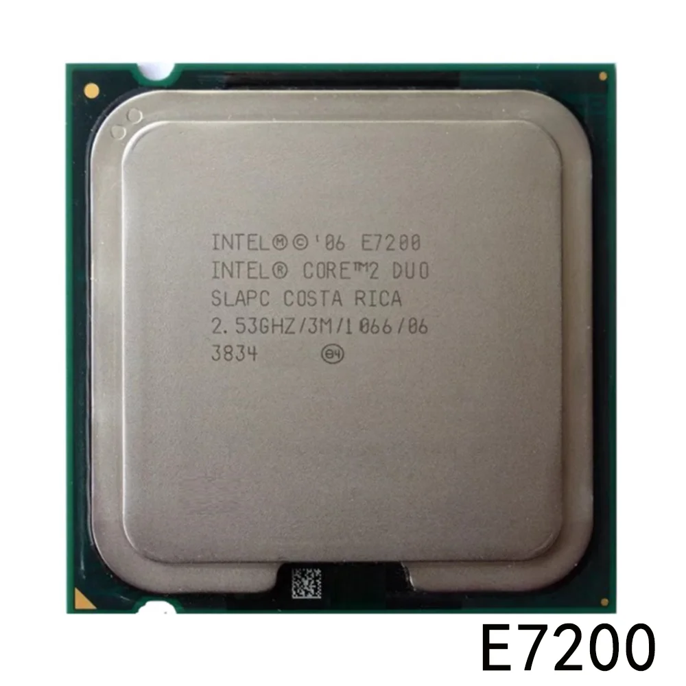 

Процесintel Core2 Duo E7200 (2 ядра, 3 Мб, Ш, 2,53 ГГц, 1066 б. FSB) LGA775 б/у, Испарительный