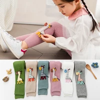 1 to 9 years spring autum legging for girls children cute cartoon deer accessory cotton knitted pant trousers kids student pants