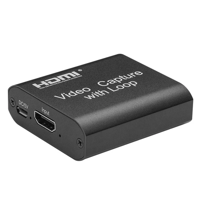 

1080P 4K HDMI-Compatible Video Capture Device to USB 2.0 Video Capture Card Game Record Live Streaming Broadcast