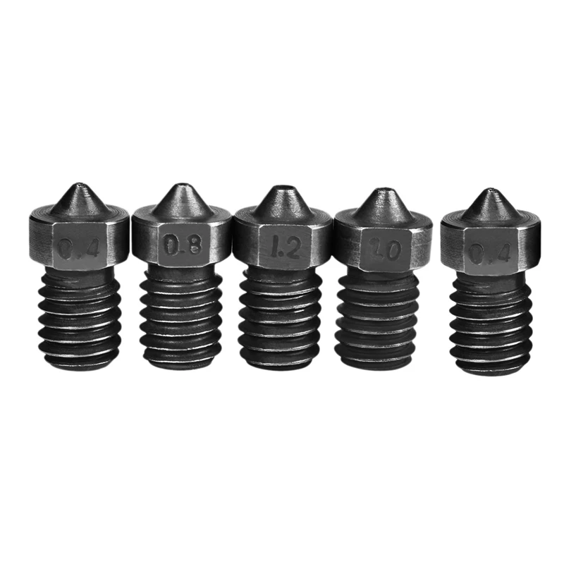 

For E3D Hardened Steel Nozzles V6 Nozzle For 1.75Mm V6 Hotend Aero Extruder Prusa I3 Mk3 3D Printer 5Pcs