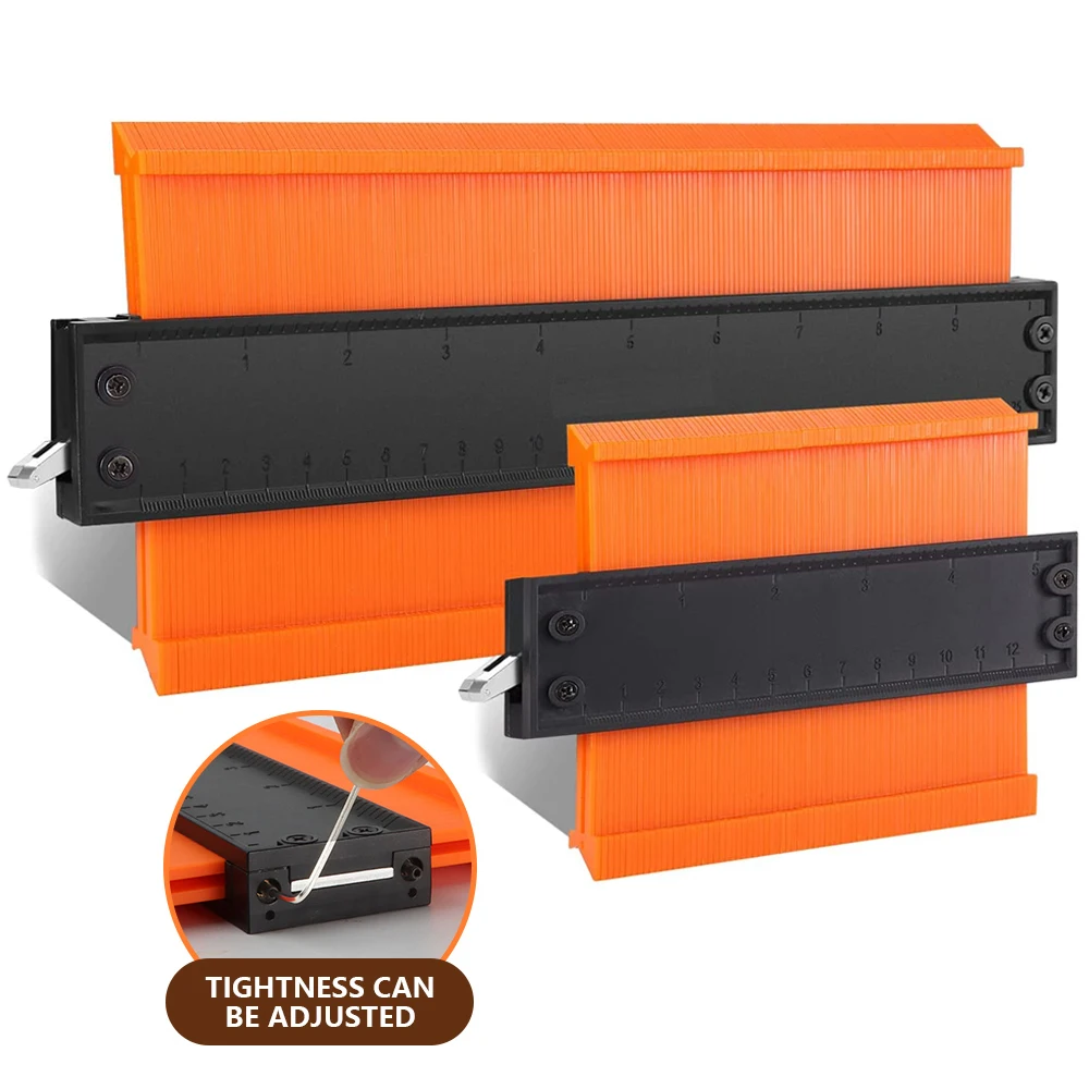 

Adjustable Lock Contour Gauge Profile Duplicator Tool Alloy Edge Shaping Wood Measure Ruler Laminate Tiles Meethulp Gauge