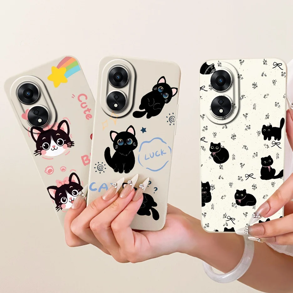 Фото Чехол для Oppo A78 4G CPH2565, милый чехол с изображением клевера, мягкий чехол из ТПУ для Oppo A58 4G, A78, OppoA58, OppoA78 5G, защитный бампер. №3