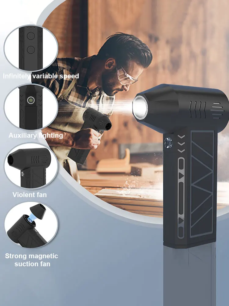 130000 об/мин Турбовентилятор с бесщеточным двигателем 52 м/с высокоскоростной