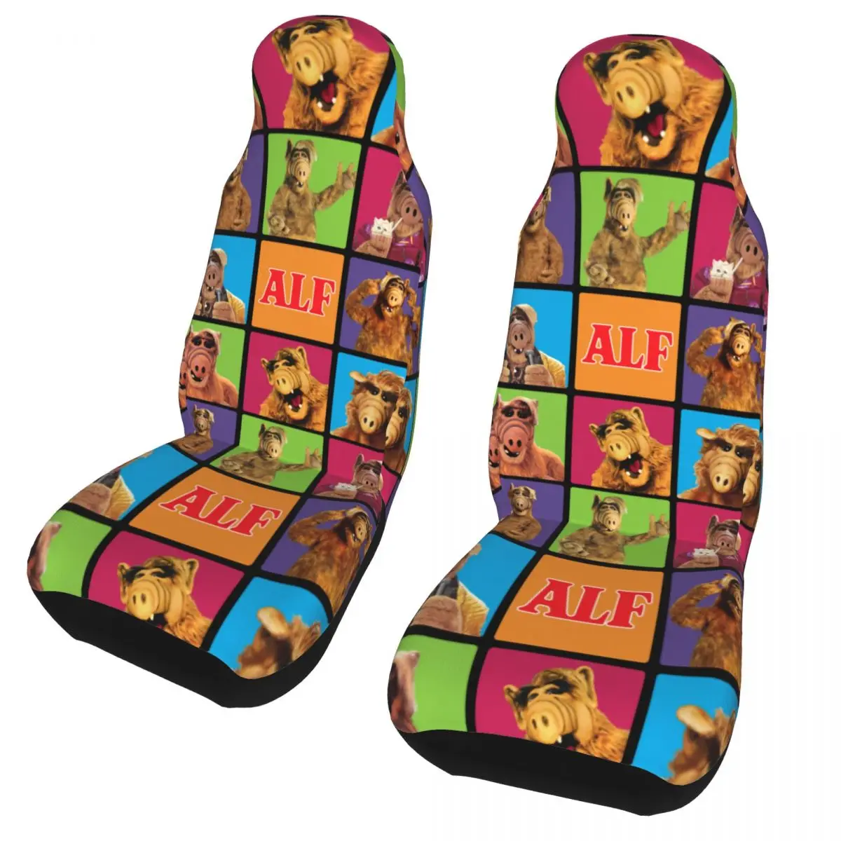 

Alf Squares Si Fi Universal Car Seat Cover Off-Road AUTOYOUTH Furry Alien Car Seat Mat Fabric Car Accessories