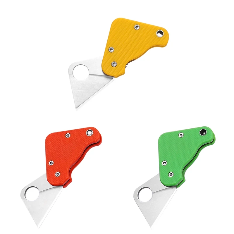 Квадратный складной нож для повседневного использования, мини складной нож, спасательный портативный нож, квадратный зеркальный нож
