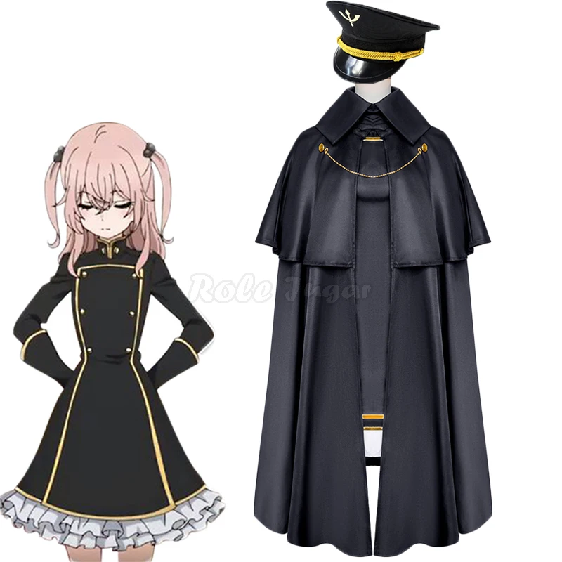 

Anime My Dress-Up Darling Inui Sajuna Cosplay Costume Women Black Uniform Dress Hat Cloak Suit Halloween Party Outfit C131M144