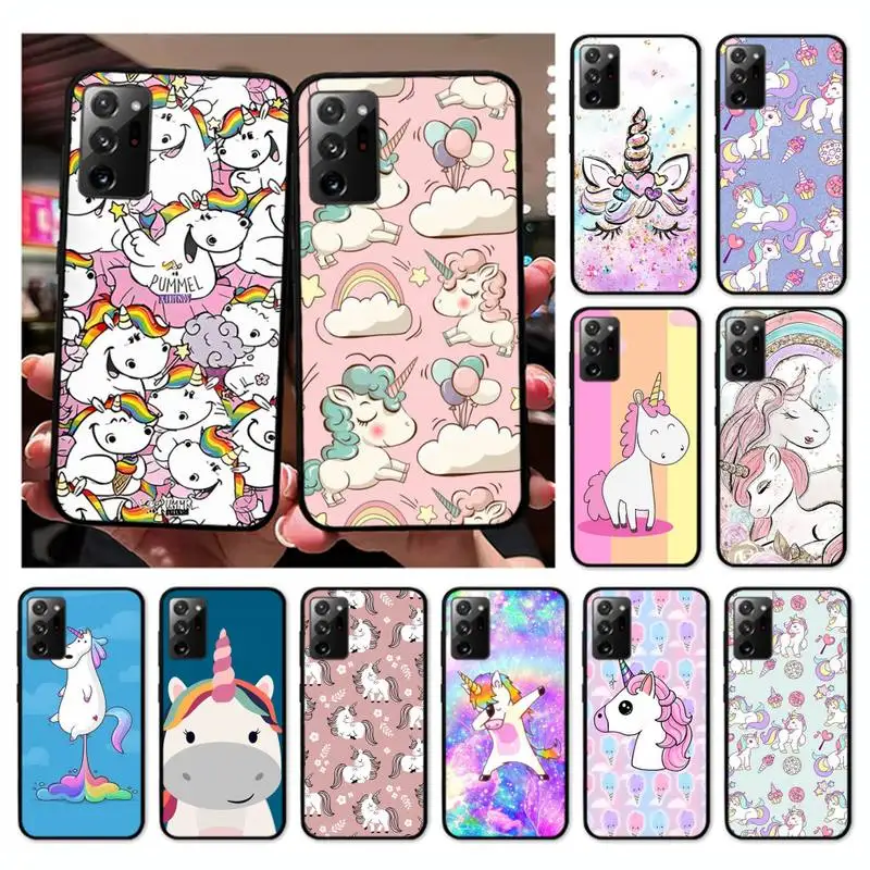 

Unicorn cartoon Phone Case for Samsung Note 20 Ultra 10 pro lite plus 9 8 5 4 3 M 30s 11 51 31 31s 20 A7