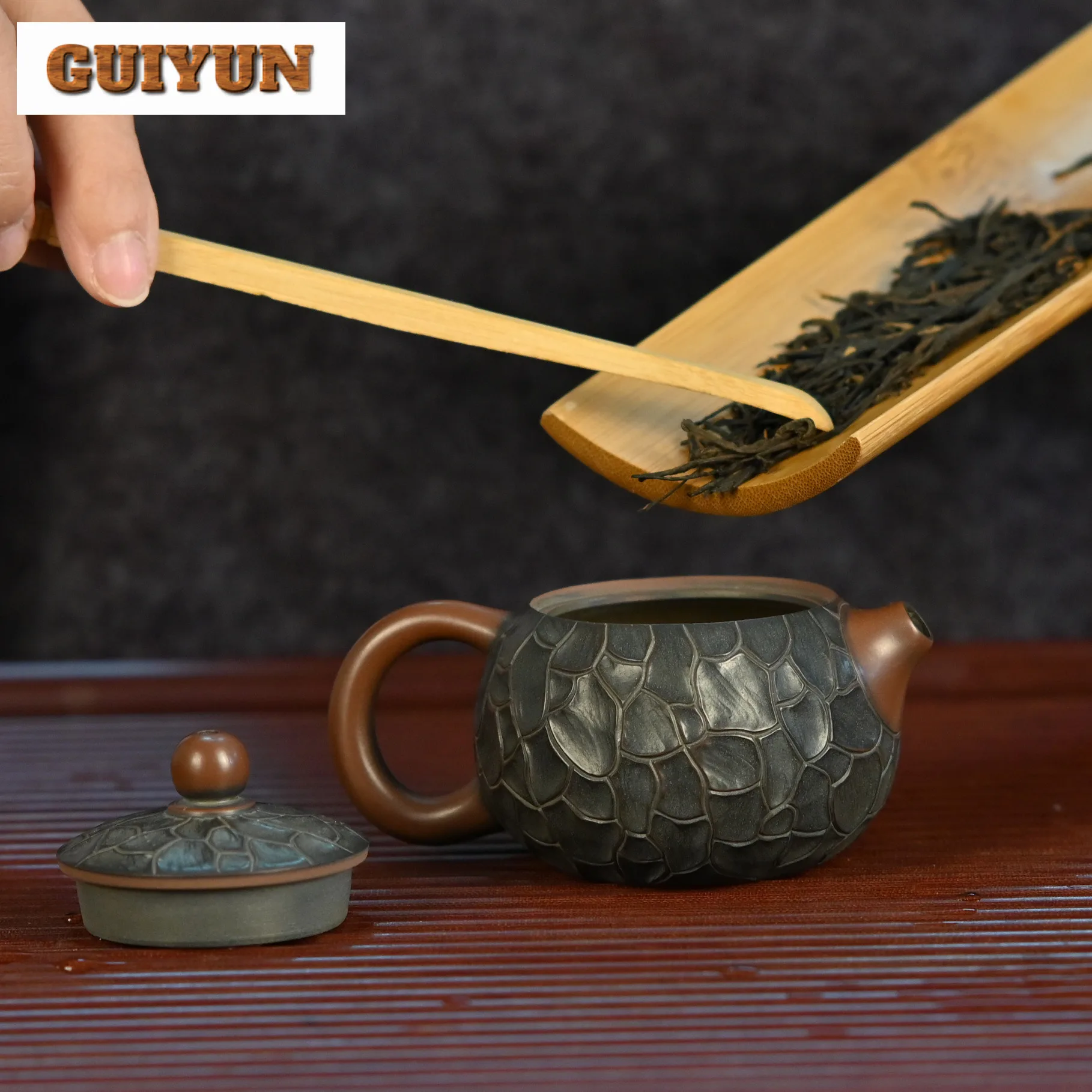 90 мл антикварная керамика Qinzhou Nixing чайник Master Pure Handamde черепаховый узор горшок Duozhi