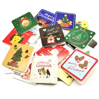 24pcsset merry christmas greeting card santa claus snowmen elk printing xmas new year postcard for festival party gift